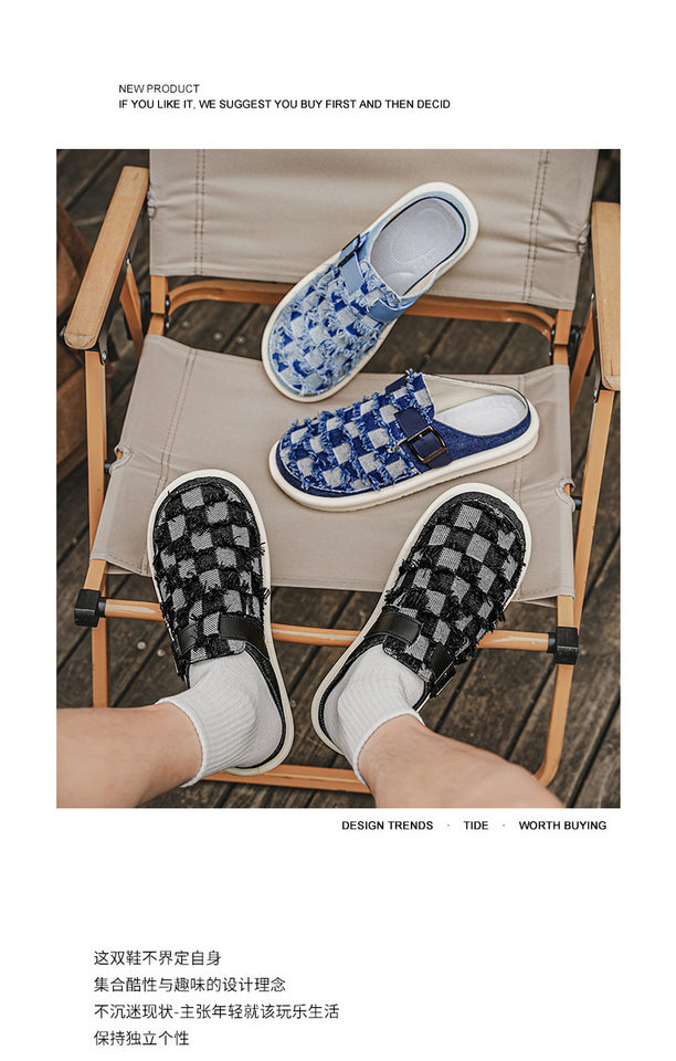 Dép sandal nam nửa gót không quai hậu, thoáng khí mùa hè, đế bằng nhẹ, size lớn 39–47 — BK 502m màu, BK 503m màu, BK 505m màu nâu, BK501 kaki chi tiết 6