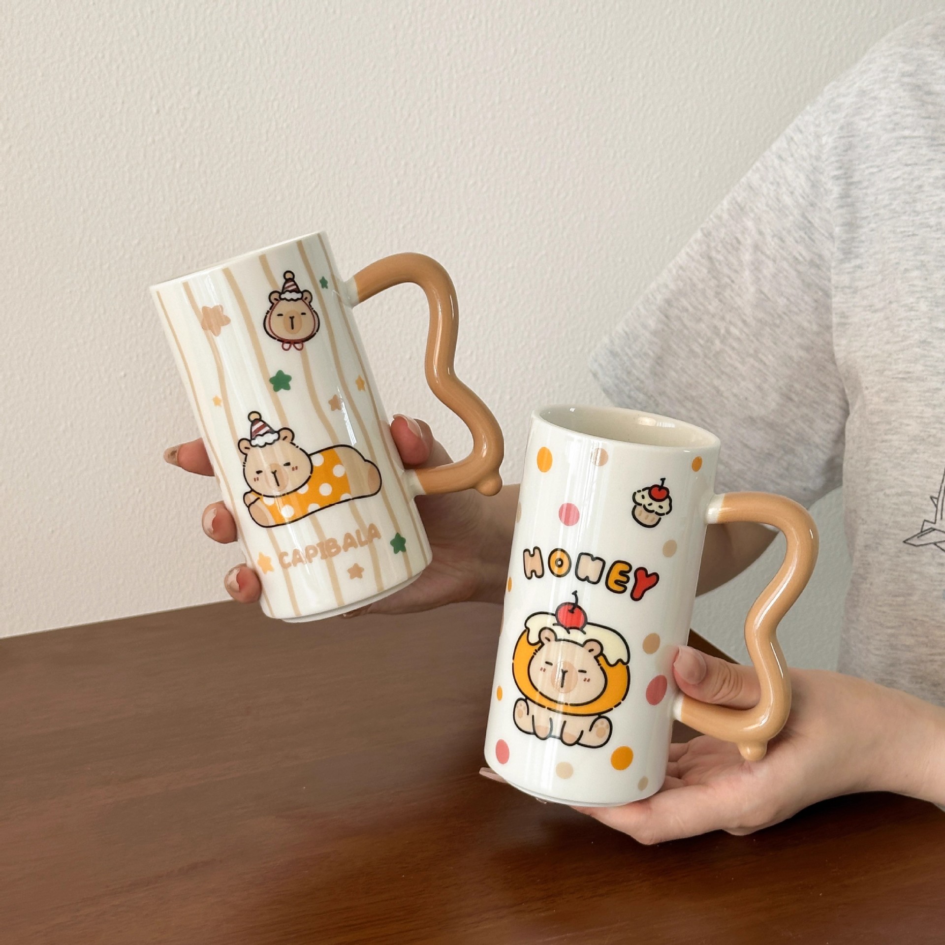 Taza de Cerámica de Capibara Resistente al Calor para Café de Oficina