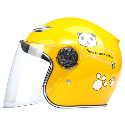 Unisex Children's Half Helmet – Motosiklet kaskı (dəbilqə) - yellow