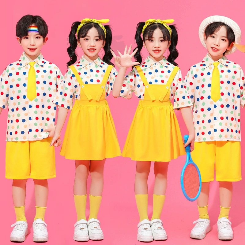 Детские костюмы черлидинга, классная форма для выпускного сезона детского сада, юбки на подтяжках, красочные костюмы для спортивных встреч.