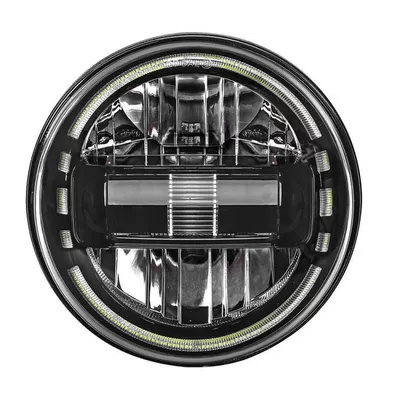 7inch Jeep Wrangler JK LED headlights, diamond-shaped headlights, Wrangler modified LED headlights suitable for JEEP (Ön faralar) - black
