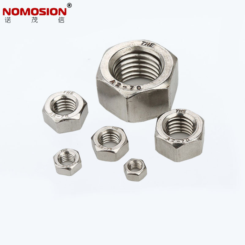 304不锈钢细牙螺母六角螺帽GB6171螺丝帽M8M10M12M14M16M20