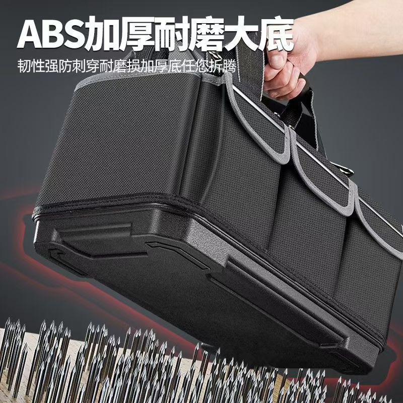 Bolsa de herramientas portátil Delixi, bolsa multifuncional de lona para electricista, bolsa para hombre, herramientas de decoración, bolsa de almacenamiento gruesa resistente al desgaste