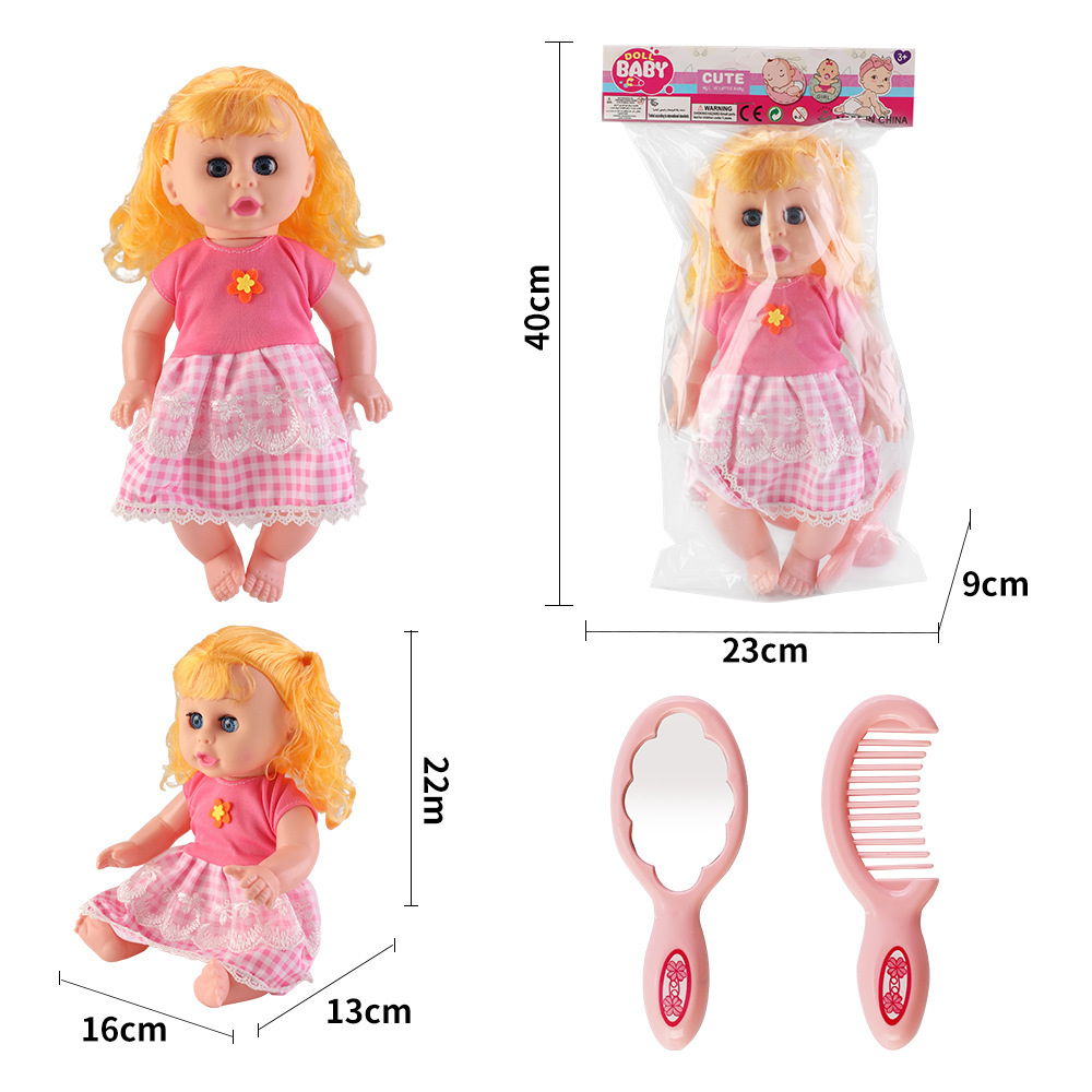 Juguetes para niños, niñas, carro inteligente, 14 pulgadas muñecas, carro de bebé, princesa