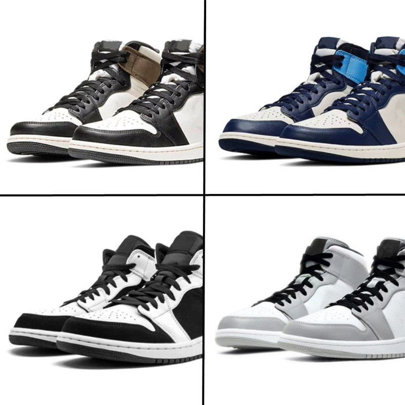 Putian Chunyuan aj1 High-top Obsidian North Carolina Blue Black Mocha Black and White Panda Black Orange Buckle Sports Basketball Shoes