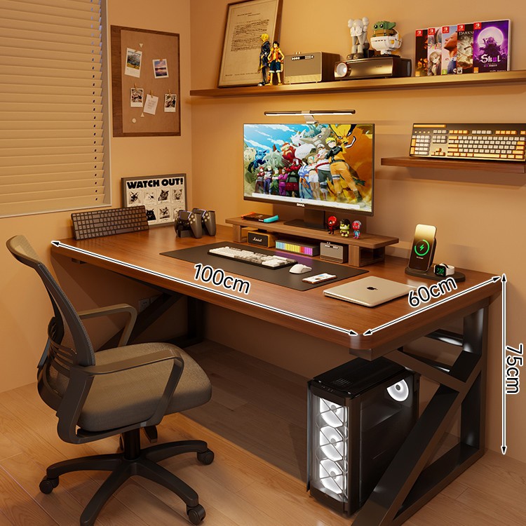 Mesa de computadora de madera sólida mesa de escritorio simple mesa de escritorio dormitorio de estudiantes mesa de deportes electrónicos mesa de trabajo de brazo robótico mesa