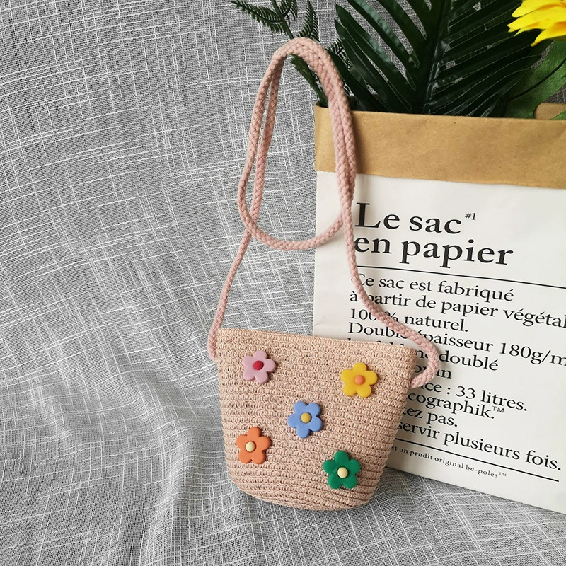 Straw Wallet Small Shoulder Bag, 14×12 cm, zipper cute crossbody pouch for men and women