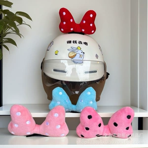 Electric Vehicle Helmet Decoration Bowknot Ears Motorcycle Quick Release