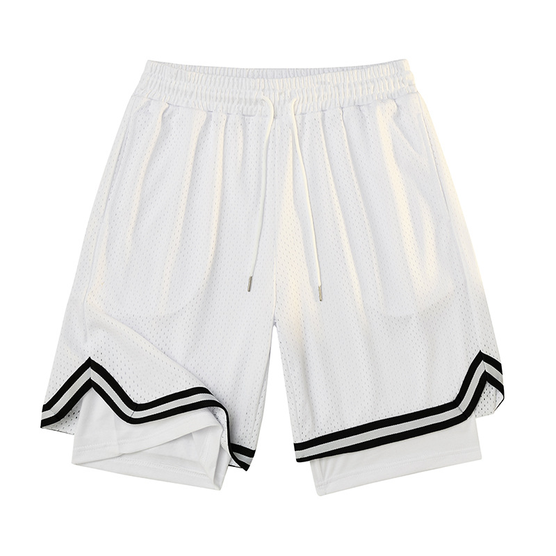 Falso de dos pantalones de baloncesto para hombres, pantalones cortos de tres puntos, entrenamiento deportivo, secado rápido, pantalones transpirables para hombres, pantalones de fitness, pantalones image 8