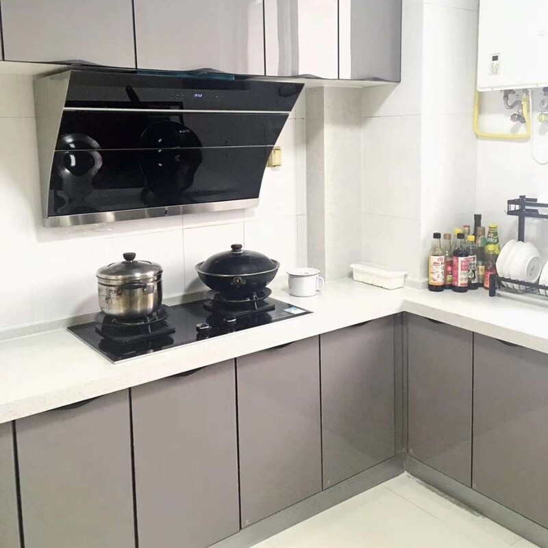 Cabinet Doors with Mixed Oil-Water-Based Paint, High-Gloss Multi-Layer European Pine Base Material, Acrylic Cabinet Doors, Thermoformed Doors, Crystal Steel Doors, Kitchen Cabinets