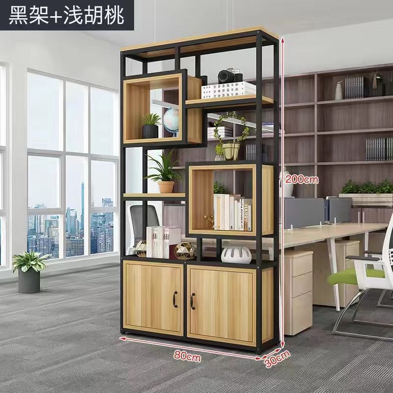 隔断置物架书架落地工业风客厅铁艺屏风办公室柜墙餐厅装饰玄关|undefined