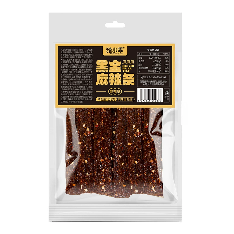 [Black Gold Spicy Tiao Combination] Жадная Куколка Пряной Тяо, хунаньские фирменные снеки, удовлетворяющие детские вкусы