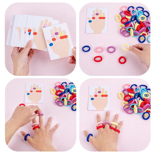 Early Childhood Educational Puzzle Toy: Color Recognition Parent-Child Interactive Ring Toss Battle Game – Montessori Teaching Aid