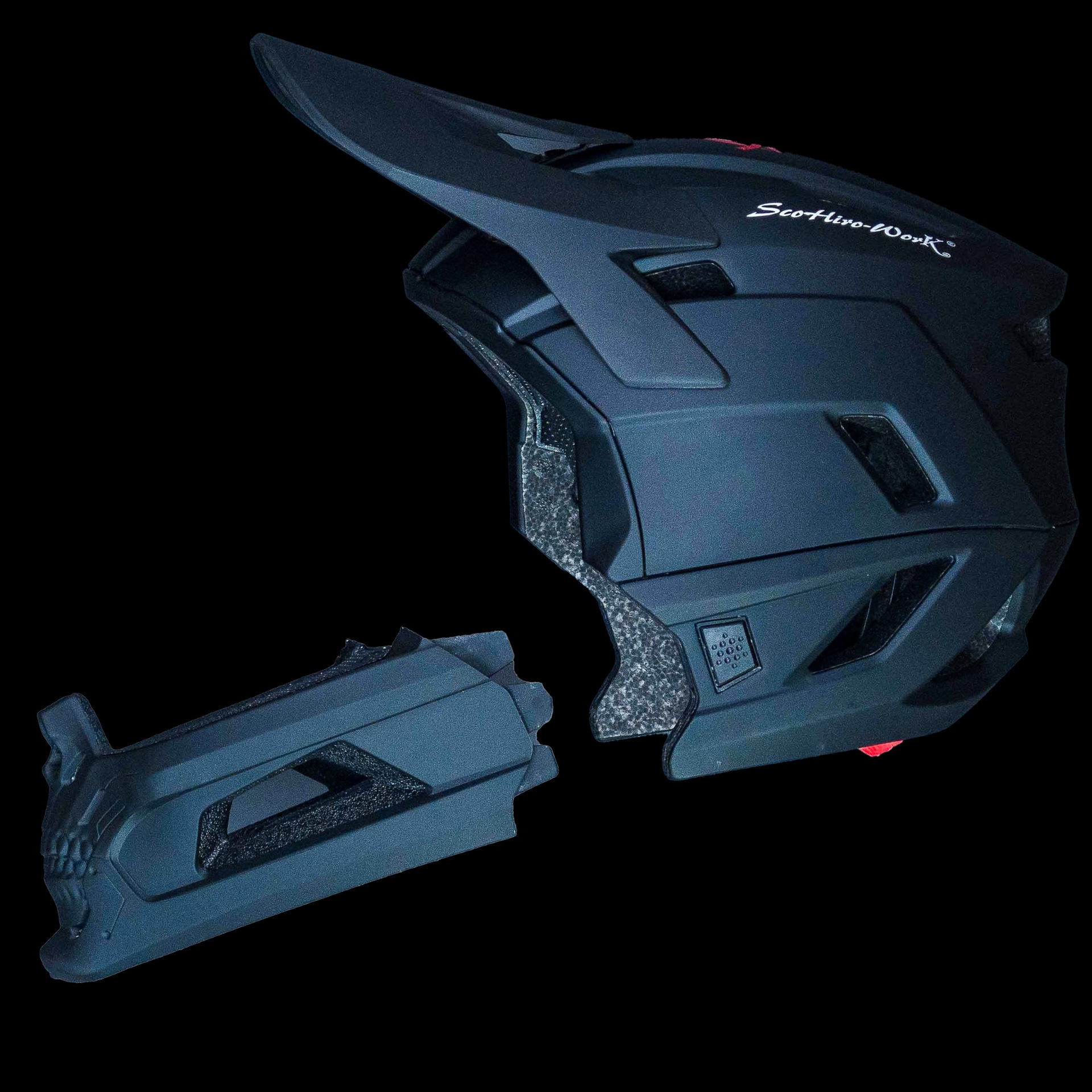 Casco Integral de Ciclismo Scorpio Grimace Desmontable para Descenso de Montaña, BMX, Ultraligero, AM, Todoterreno, TikTok Face