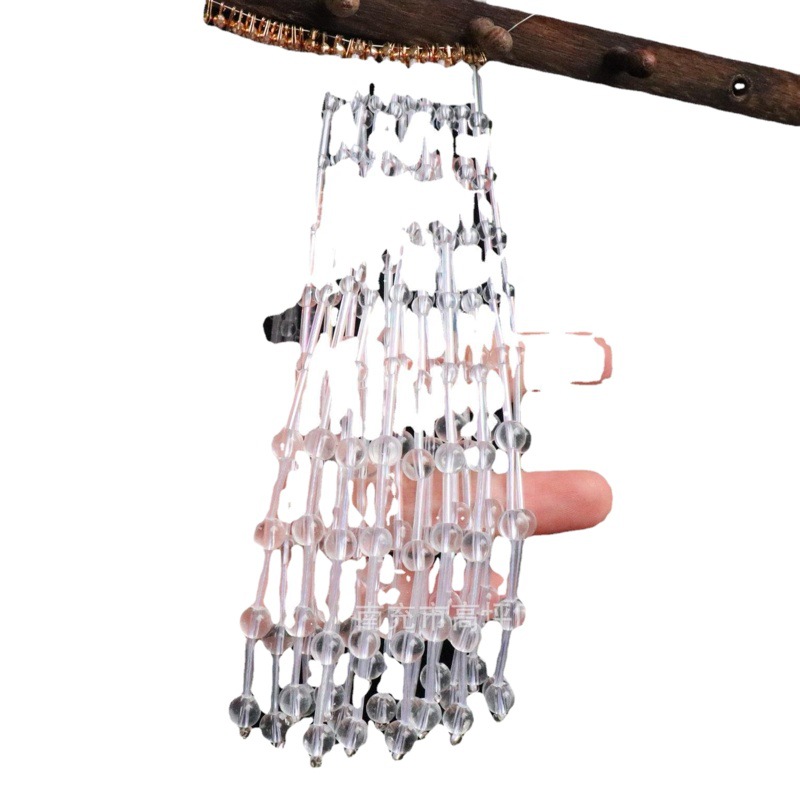 J19 Gradient Glass Tube Beads Tassel Semi-finished Hanfu Hairpin diy Material Clothing Accessories Lace Tassel Pendant