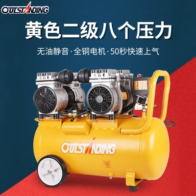 Silent Air Pump Air Compressor Small High-Pressure Air Compressor Woodworking Spray Paint 220V Dental Air Pump Manufacturer