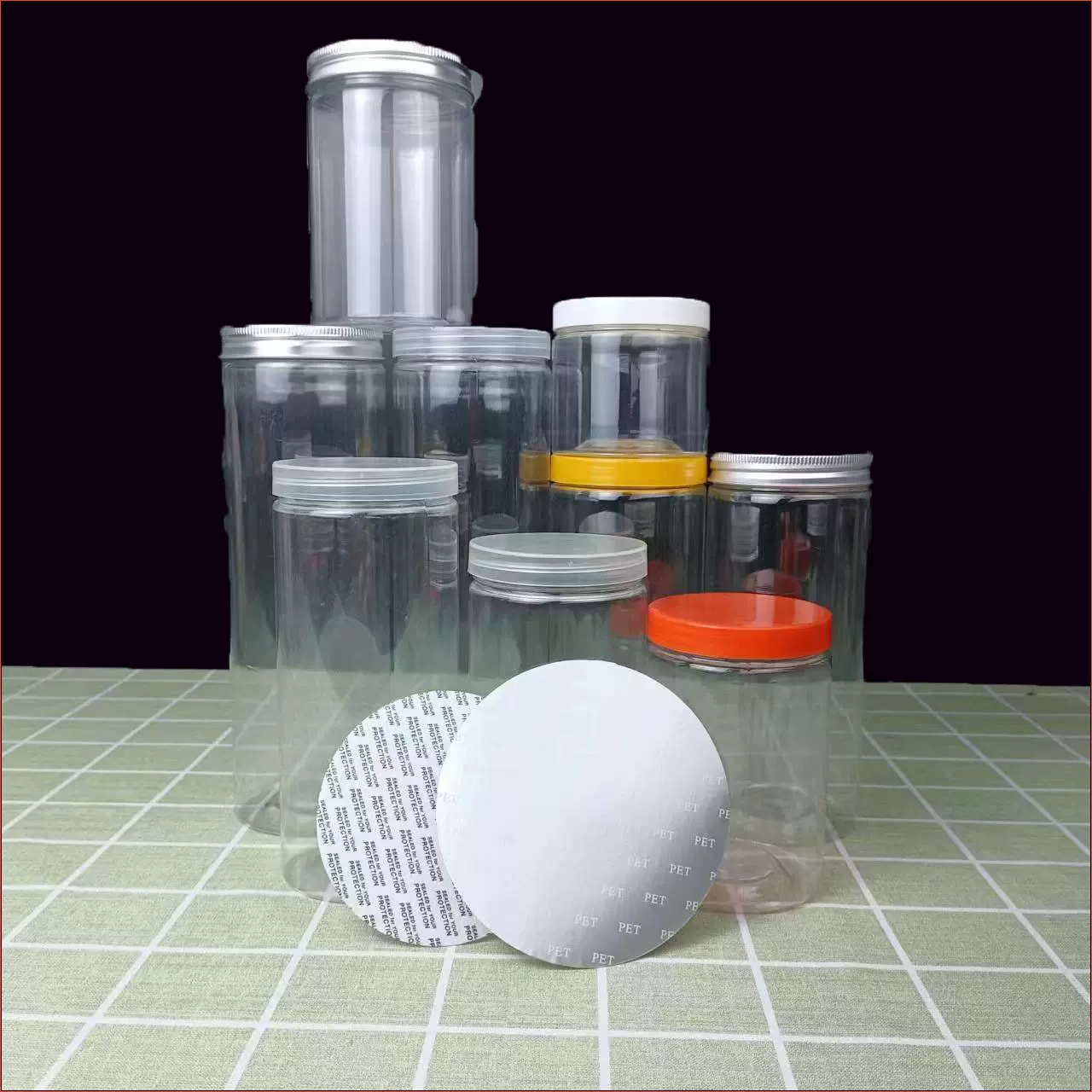 塑料透明食品罐坚果杂粮零食蜂蜜密封罐pet广口瓶花茶糖果塑料罐