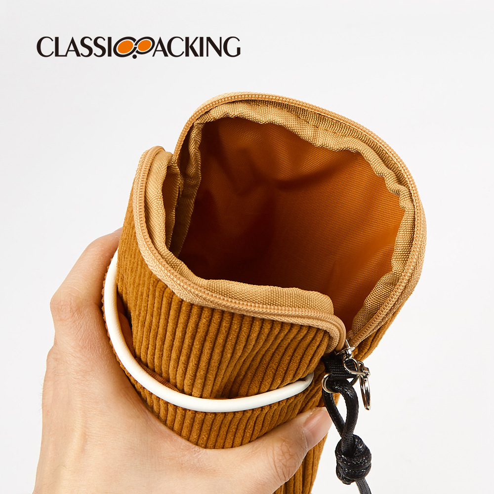 Fábrica al por mayor bolsa de teléfono móvil crossbody de gran capacidad bolsa de lápiz labial multifuncional material de pana bolsa de ID logotipo imprimible