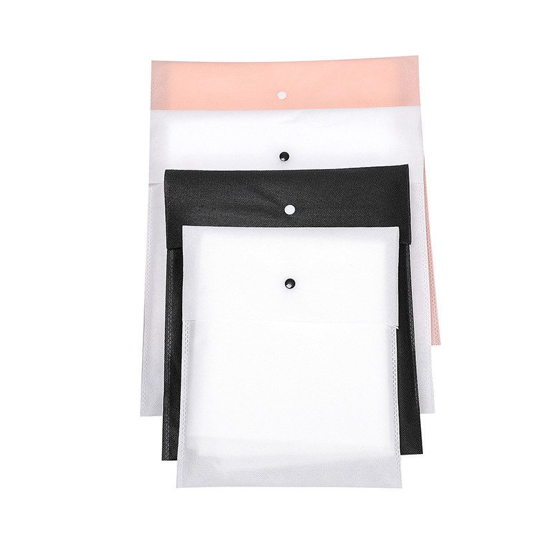 5ZW批发60克礼服服饰包装袋无纺布收纳防尘有暗扣可折口带自粘纸