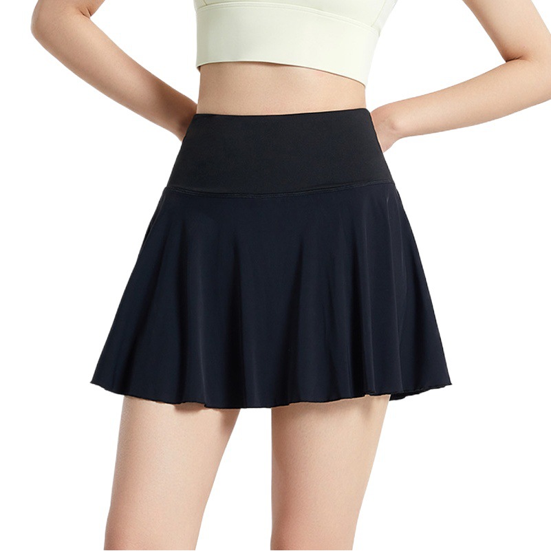 Summer Thin Loose Sports Shorts Women's Quick-drying Fake Two-piece Skirt Anti-light Tennis Running Fitness Yoga Clothes