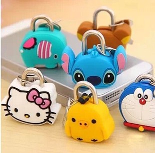 Cartoon schoolbag small lock pendant cute padlock silicone metal mini student dormitory cabinet lock diary lock