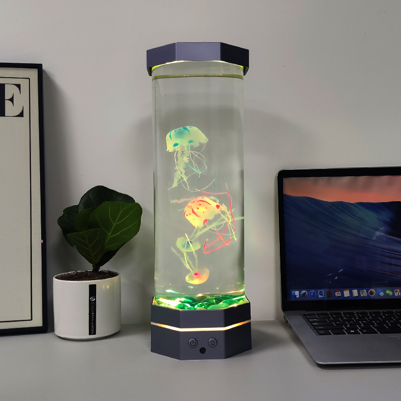 육각형 해파리 램프