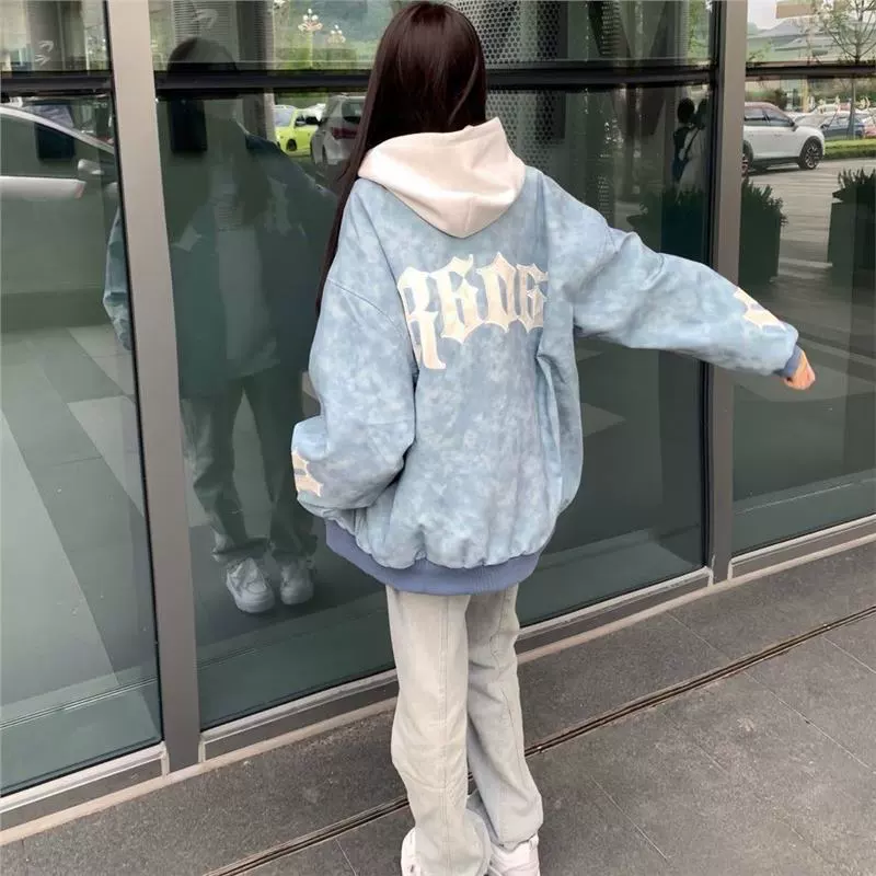 Tide, jacket, baseball uniform, Chanel style, loose fit