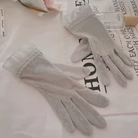 Короткие кружевные солнцезащитные перчатки из ледяного шелка для вождения и езды на велосипеде, женские тонкие летние противоскользящие перчатки с сенсорным экраном для водителя, езды на электрическом велосипеде