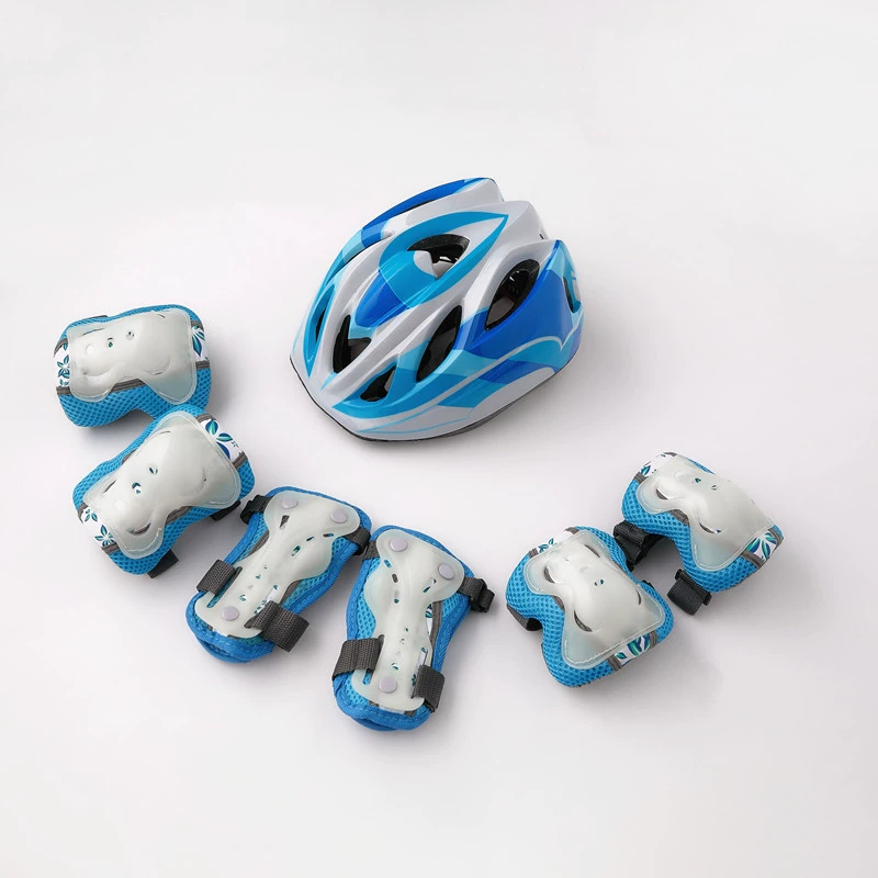 Детский комбинированный защитный костюм, детский шлем, коньки, беговел, езда на полном противопадении, спортивные наколенники