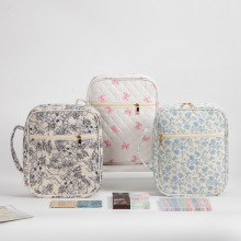 跨境新款绗缝间棉书籍收纳包外出旅行便携祈祷书籍包防尘书套