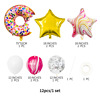 Cartoon donut, balloon, set, decorations, layout