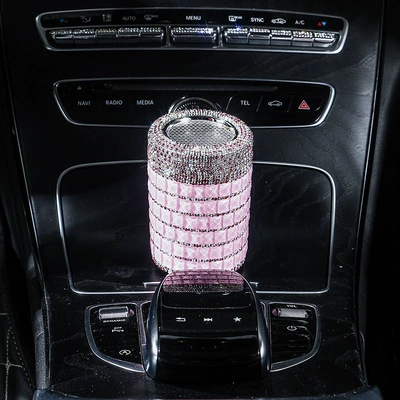 luxury ashtray, Car ashtray - pink-diamond