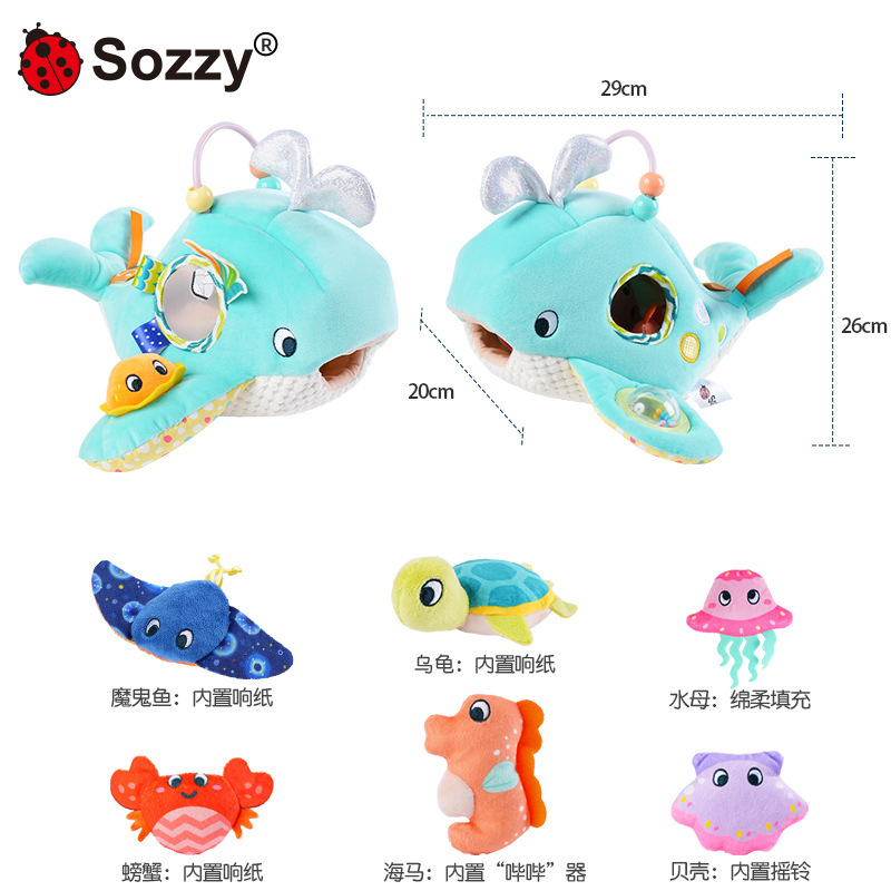 SOZZY juguetes de iluminación para recién nacidos juguetes de esconde para peces grandes comer peces pequeños juguetes de entrenamiento para bebés