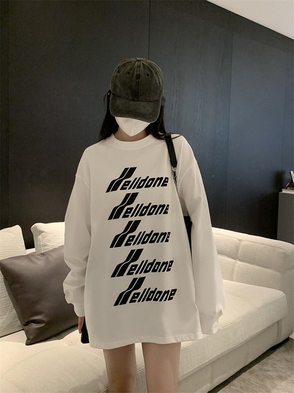 25ss潮牌爆款高版本新款WE11印花LOGO合集男女宽松休闲百搭长袖|undefined