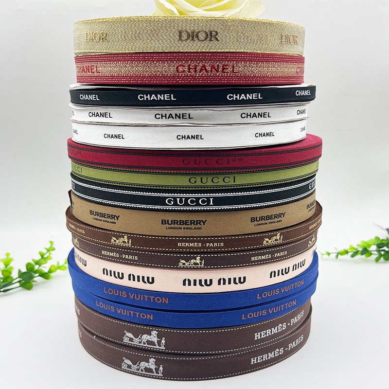 Xiaohongshu Big Brand Logo Small Fragrant Bow Jewelry Printed Webbing Ribbon Flower Gift Box Packaging with Shoelaces Xiaohongshu Big Brand Logo Small Fragrant Bow Jewelry Printed Webbing Ribbon Flower Gift Box Packaging with Shoelaces