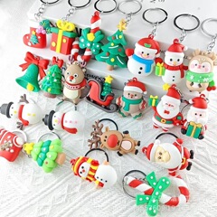 全シリーズクリスマスキーホルダークリスマスペンダントクリスマスプレゼント卸売りPVCソフト立体人形ペンダント