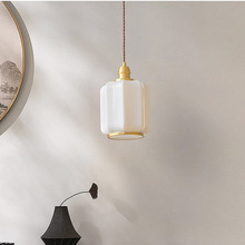 中式复古小吊灯质感餐厅床头咖啡厅吧台吊灯奶油风样板间酒店吊灯