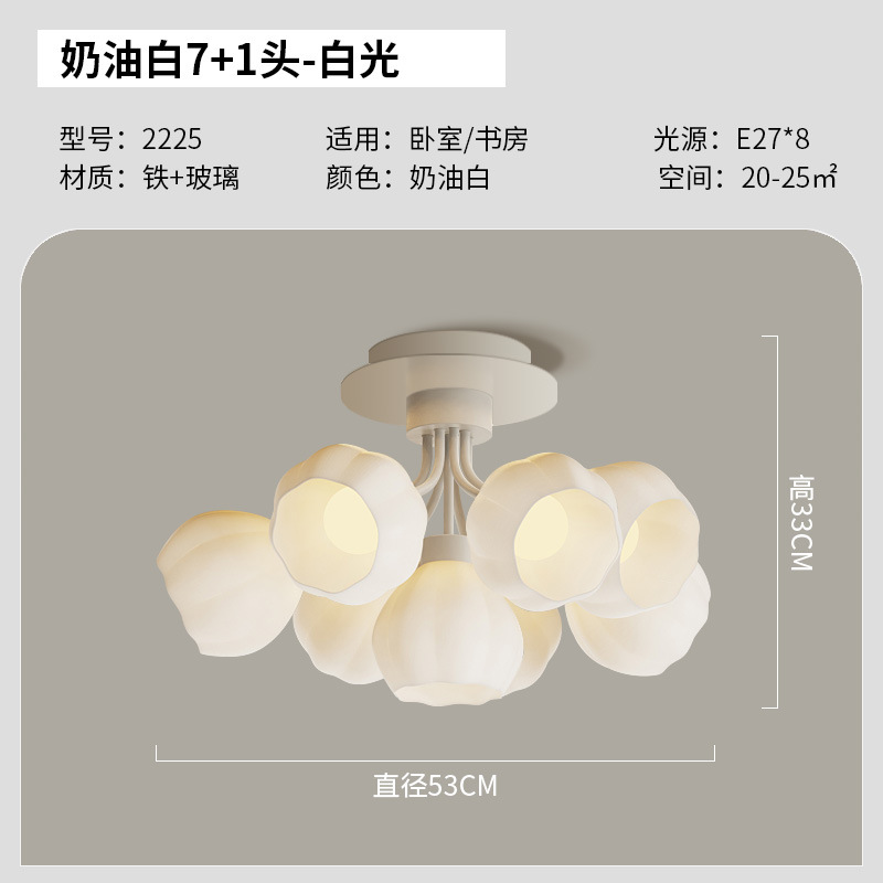 풀 스펙트럼·눈 보호-크림 화이트-8헤드-3색 조광 20W/헤드