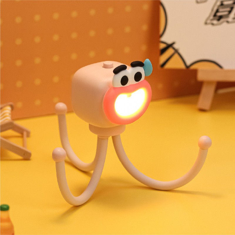 Pink octopus lamp