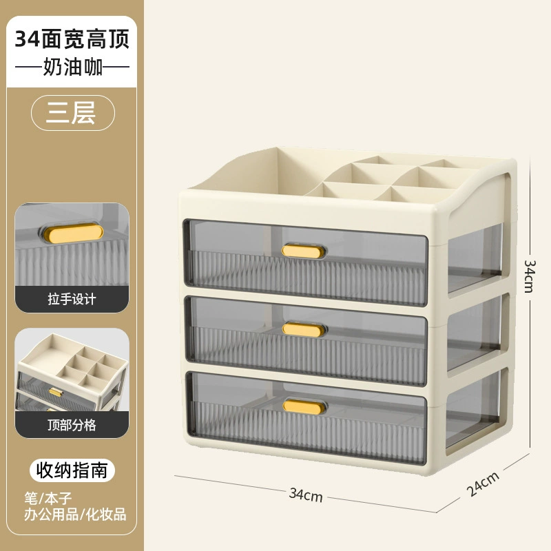 Cosmetic table storage box, lipstick, capacious transparent plastic face mask