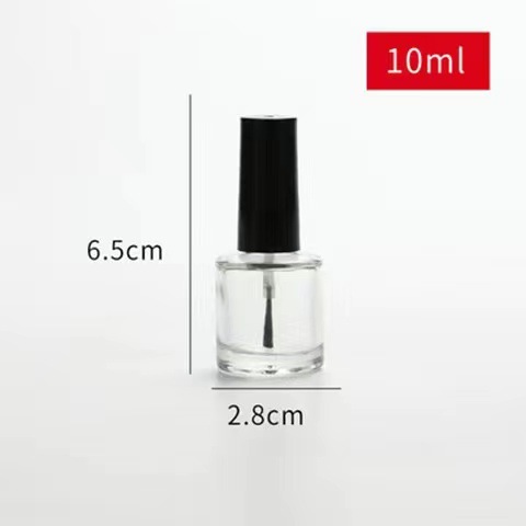 Botellas Vidrio para Esmalte 5–15 ml — Con Brocha (Transparente)