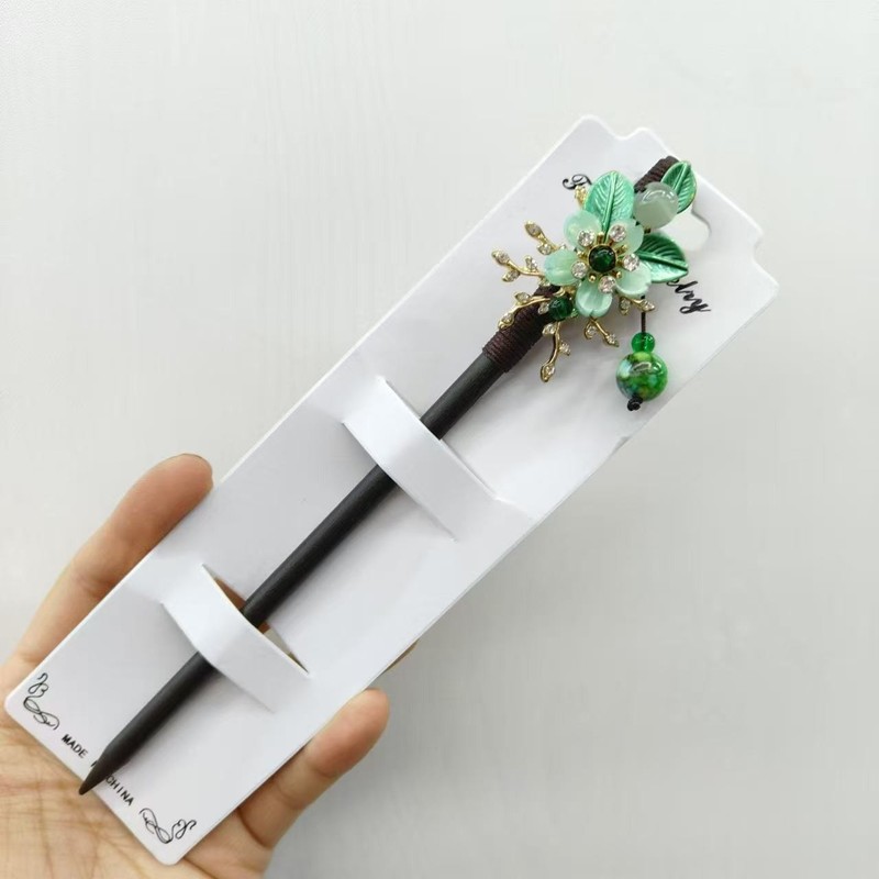 古风高级感黑色檀木发簪女流苏新中式簪子盘发神器发钗簪子苏州|undefined
