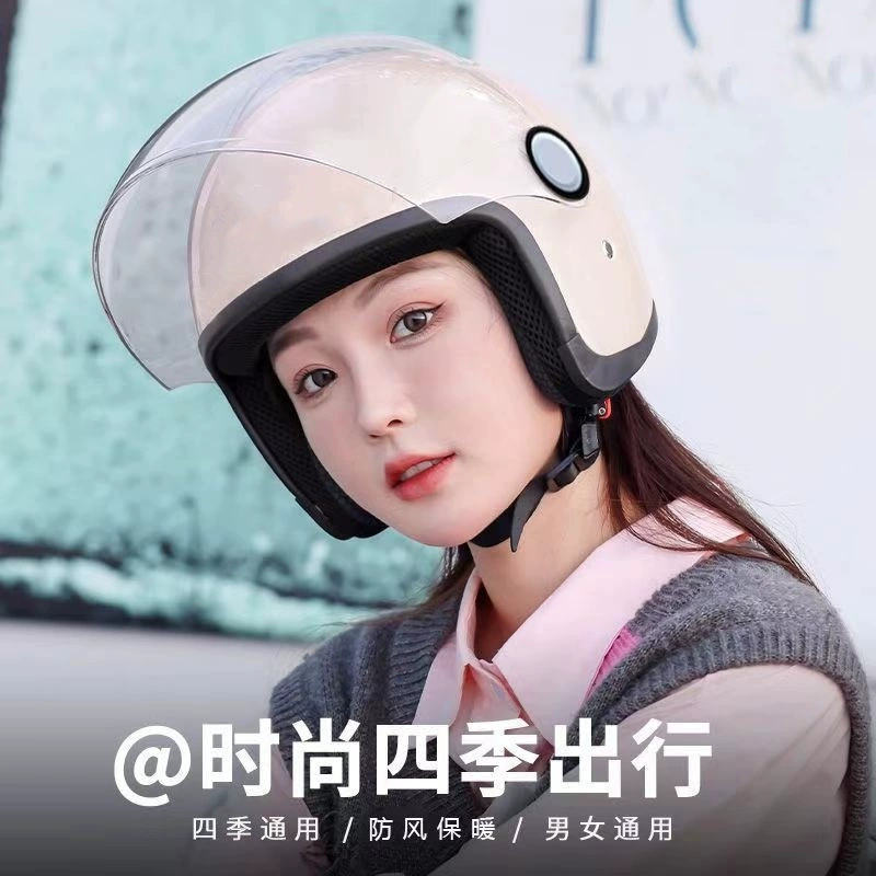[Трансграничная торговля] Электрические шлемы для мотоциклов для мужчин и женщин, подходят для всех сезонов, аккумуляторные защитные шлемы для мотоциклов, теплые и морозостойкие.