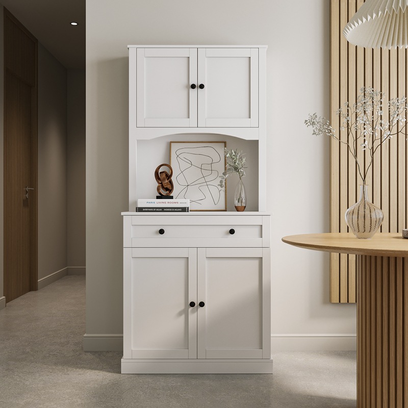 Gabinete de lujo ligero del aparador gabinete alto integrado gabinete de almacenamiento minimalista moderno gabinete de almacenamiento de cocina simple gabinete de té Gabinete