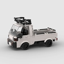 MOC积木兼容乐高皮卡本田ACTY柳州仔speed系列8格车男孩拼装玩具