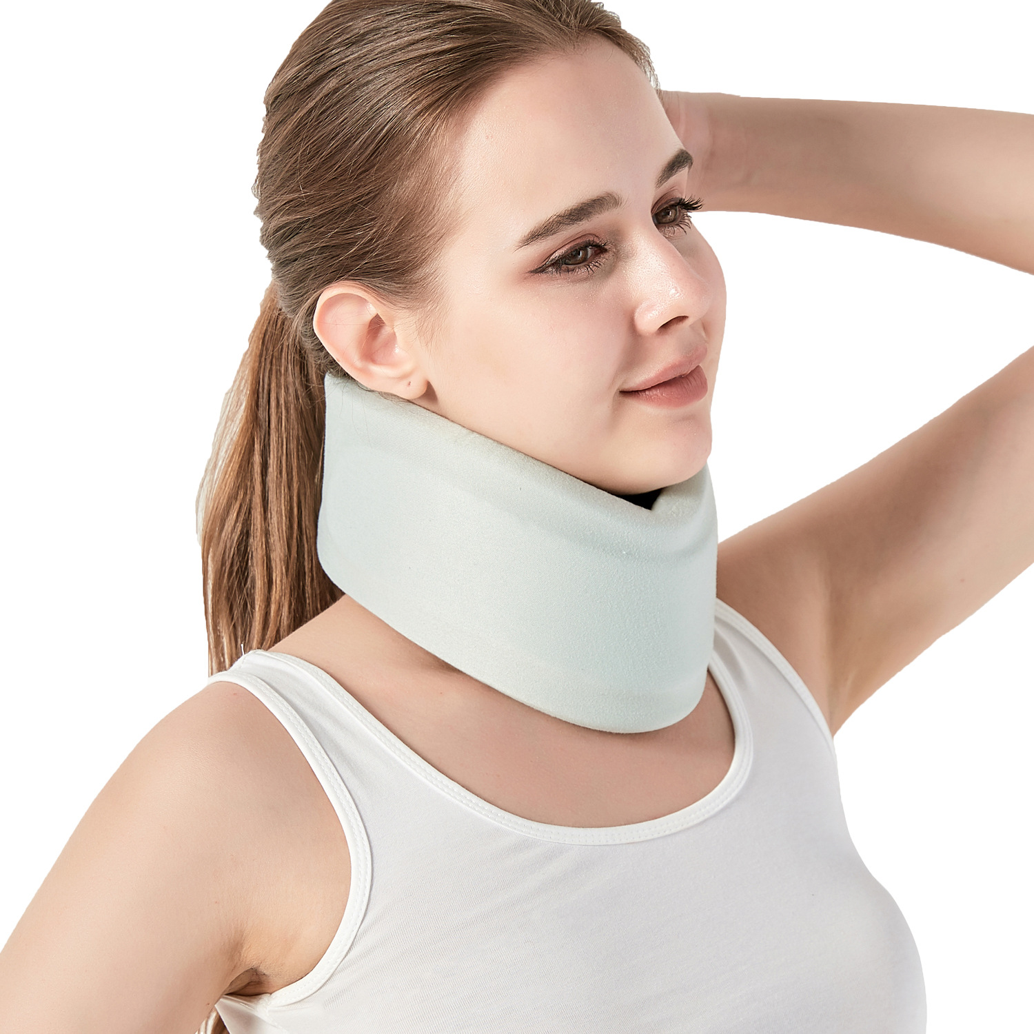 双层透气颈托支撑护颈脖套防低头护脖子家用护颈椎旅行午觉围脖