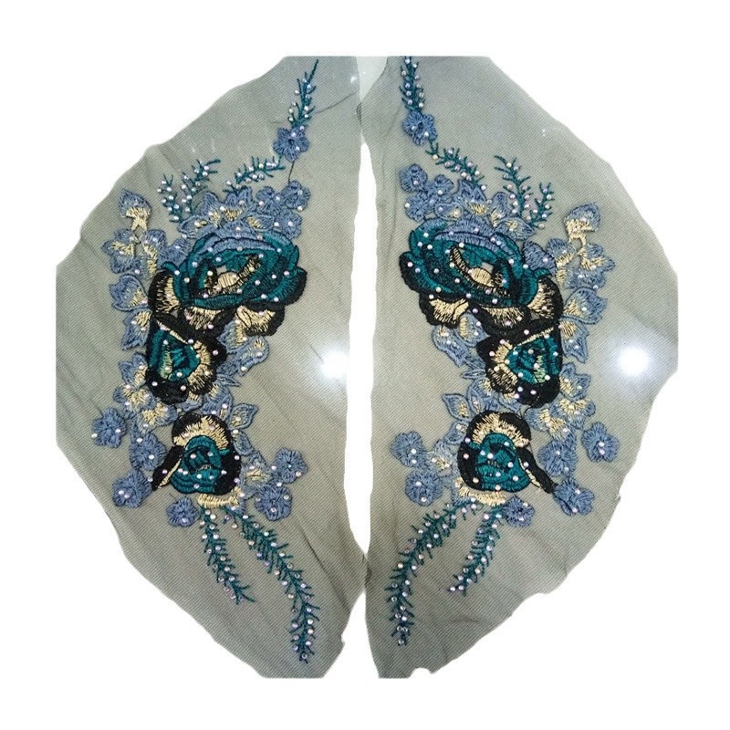 绣花烫钻布贴婚纱礼服补丁 蕾丝刺绣民族风服装装饰贴花手工DIY