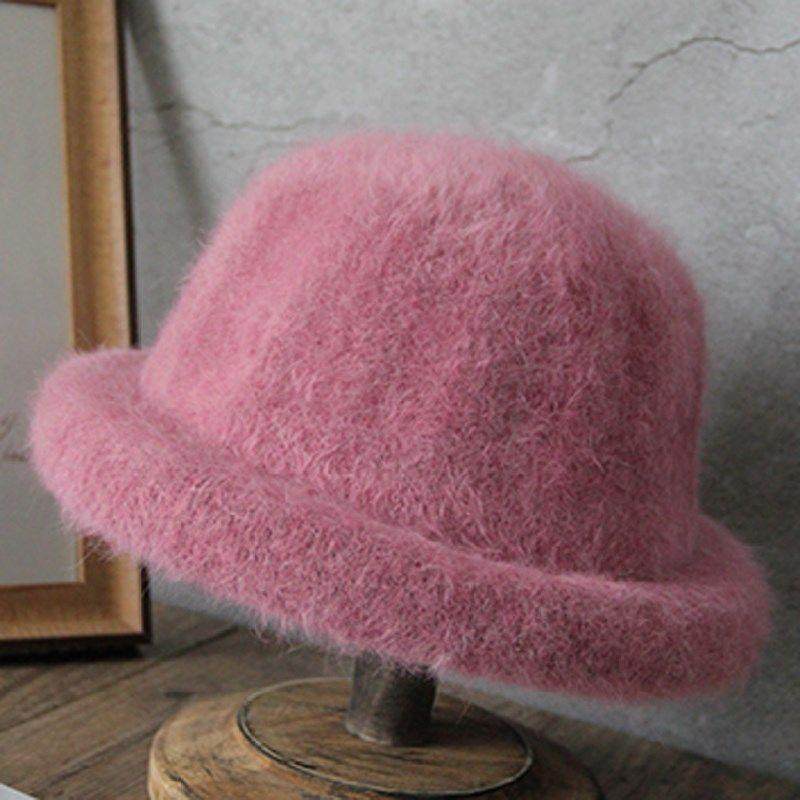 Fisherman's hat fluffy basin hat in winter