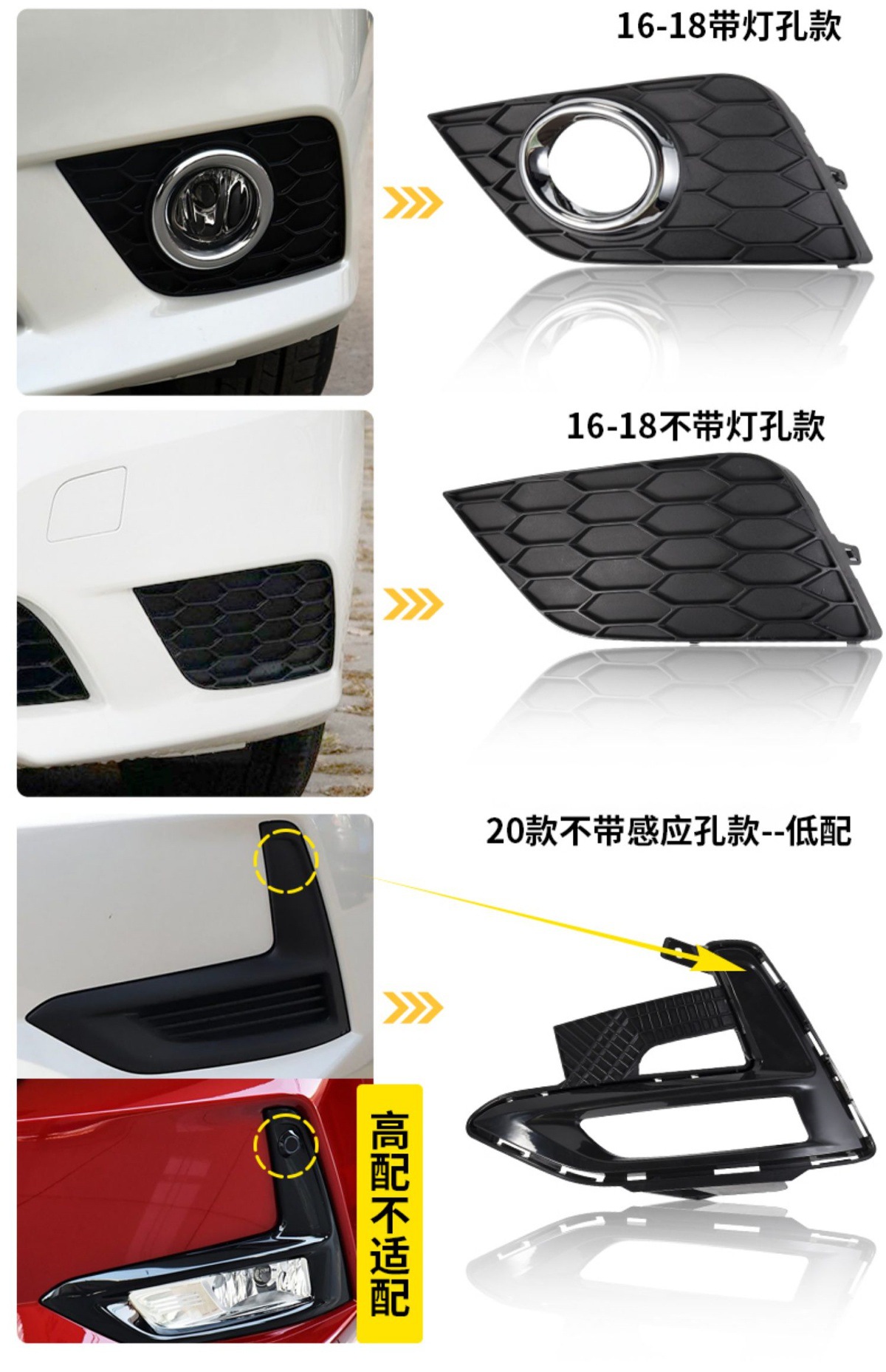 Suitable for 2006-2020 new and old models of the Sylphy, fog light frame, classic Sylphy fog light protective cover, front bumper grille decorative frame