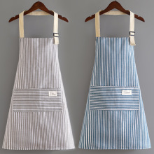 跨境外贸广告棉麻围裙批发韩版时尚家务家用厨房围裙工作餐厅围腰